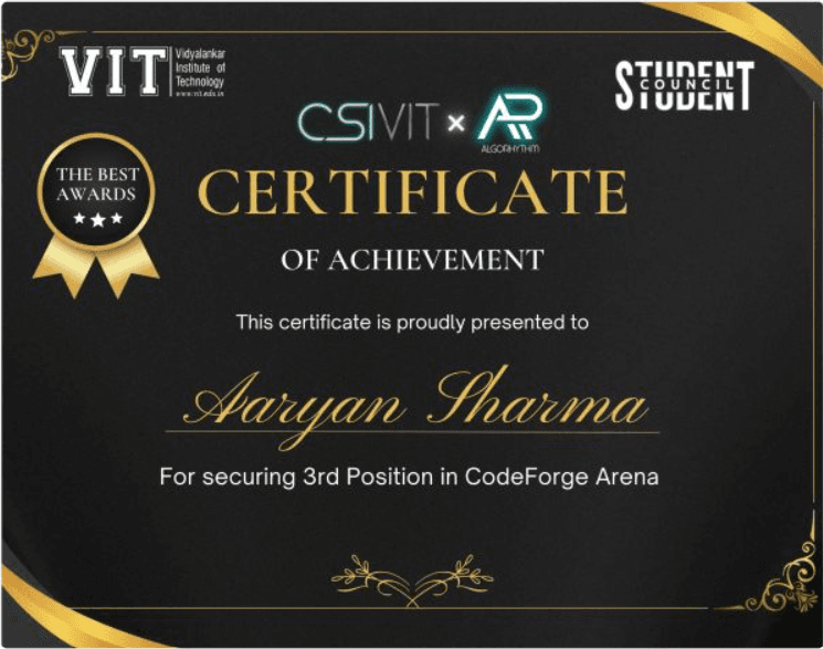 3rd Place - CodeForge Arena